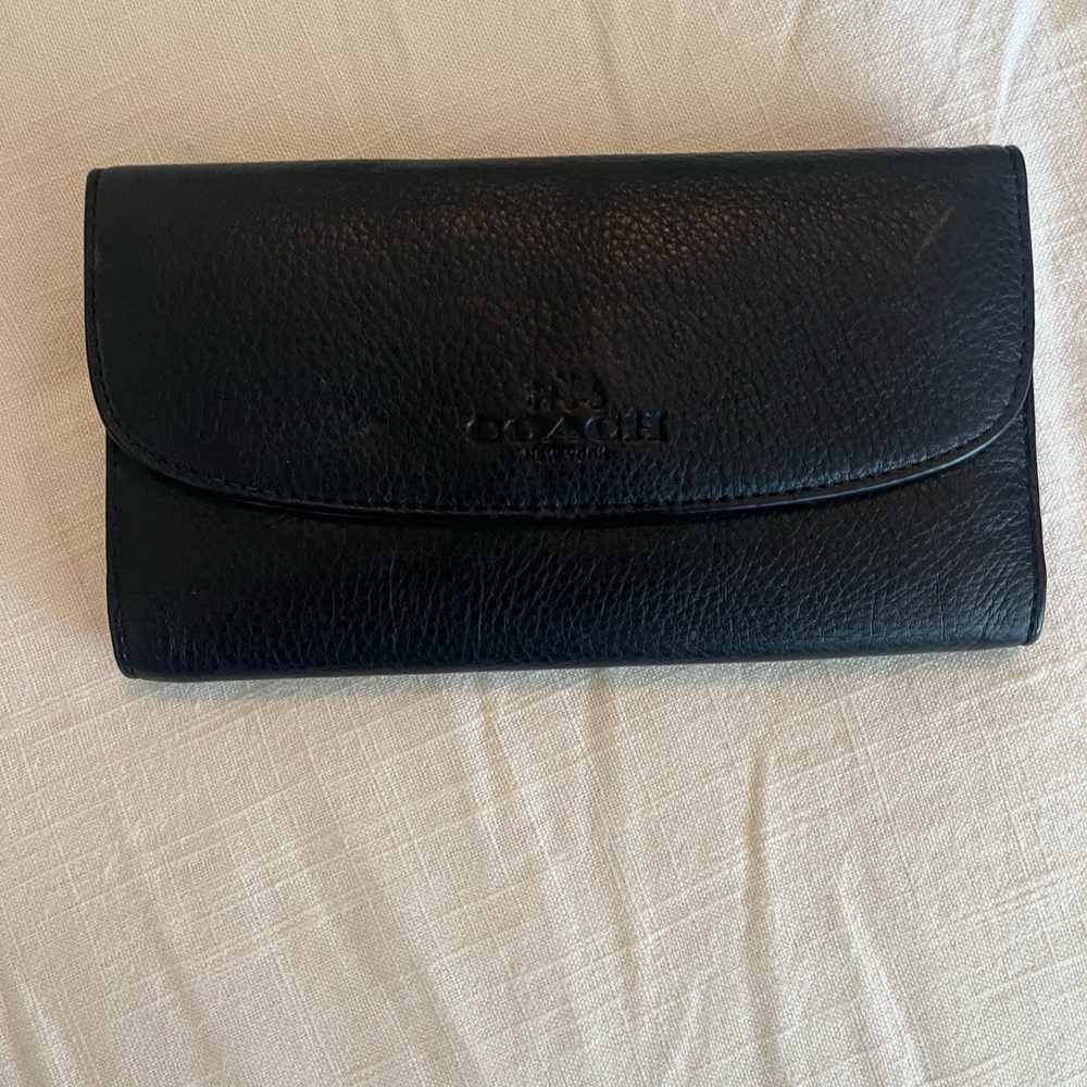 Coach Midnight Leather Clutch